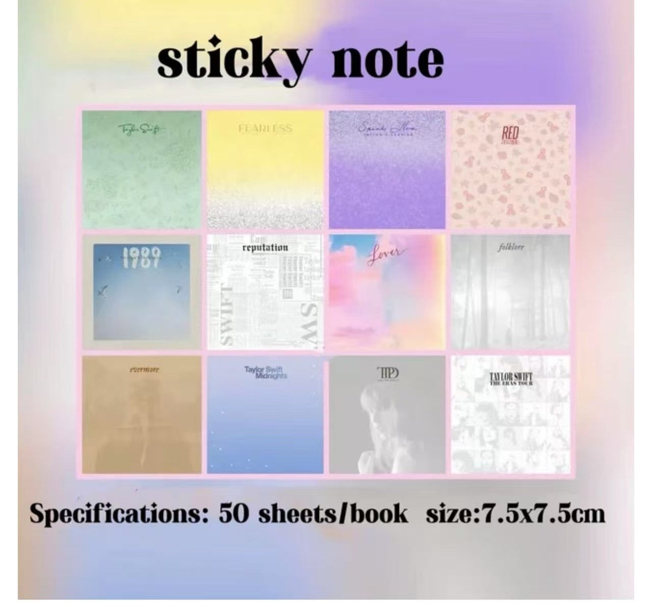 Taylor Swift Sticky Notes