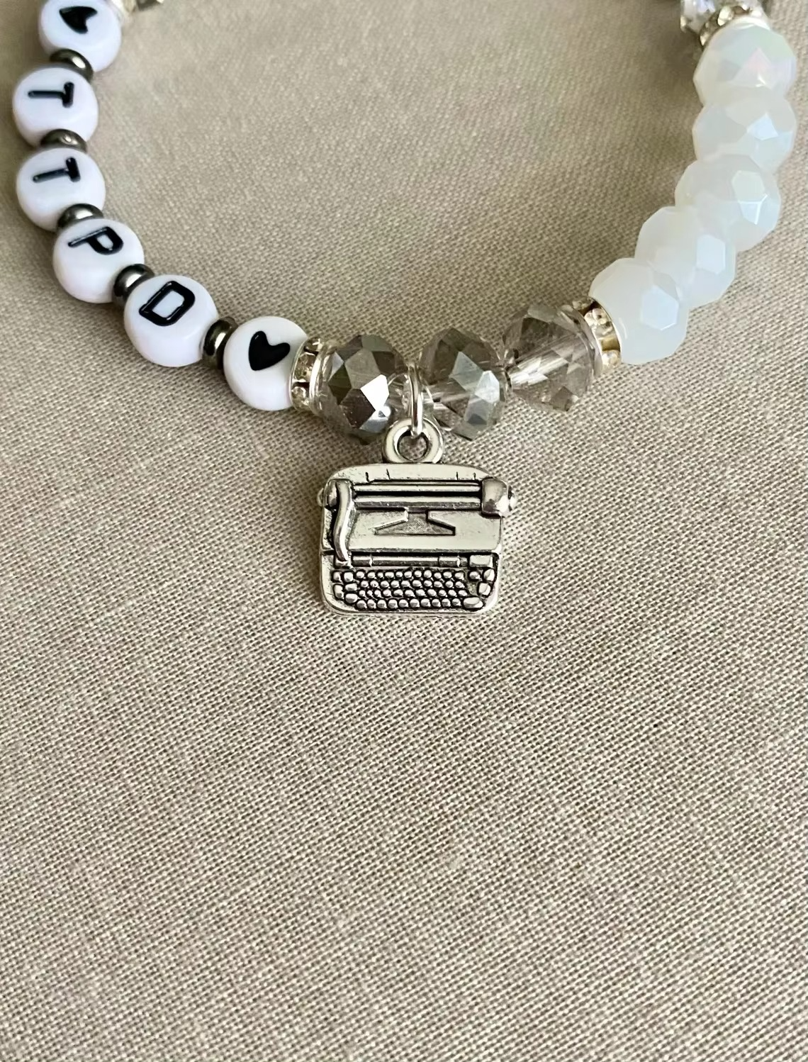 TTPD Typewriter Charm Bracelet