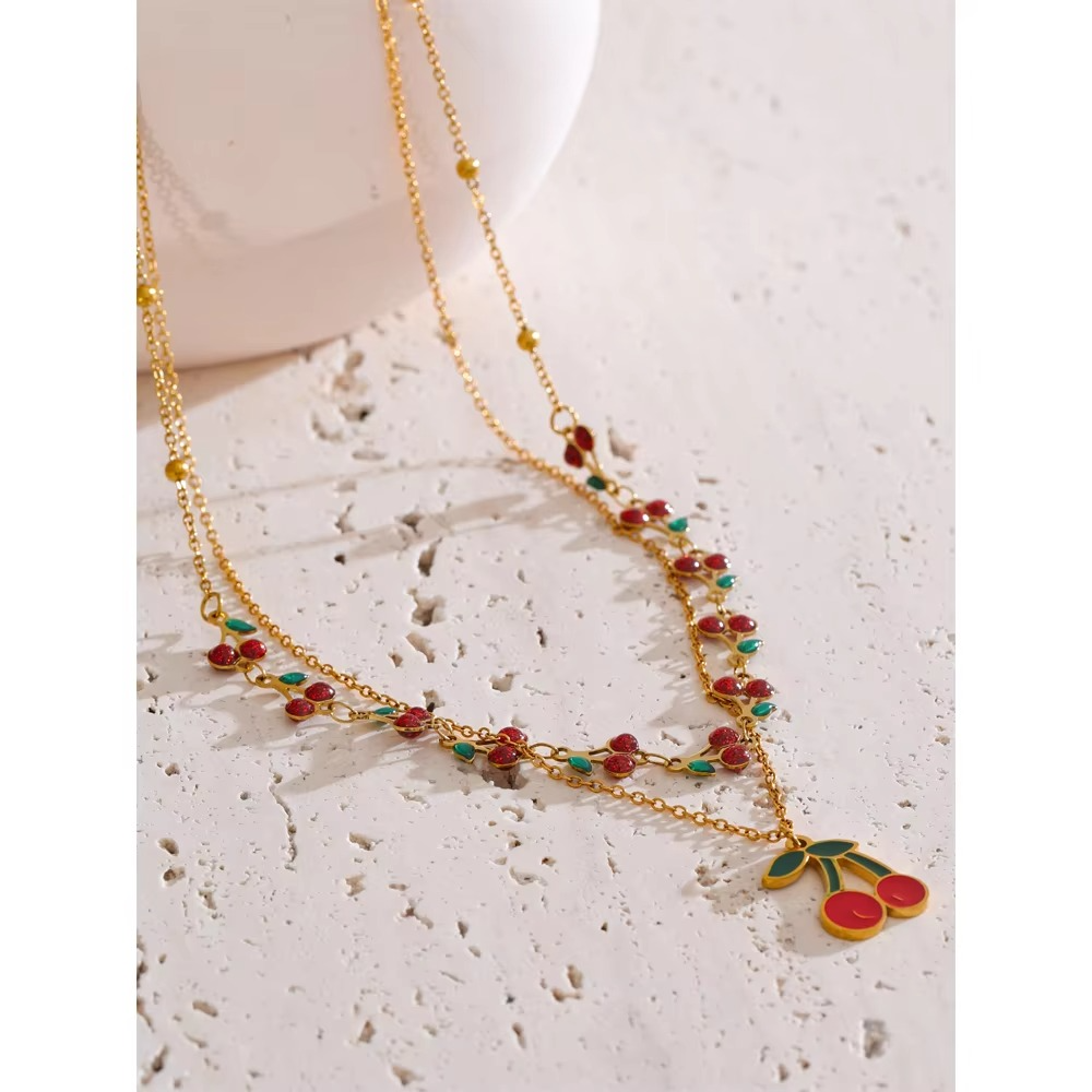 Cherry Layered Necklace