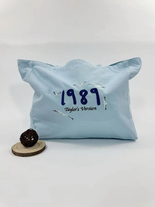 Crystal Skies 1989 Taylor’s Version Embroidered Tote Bag