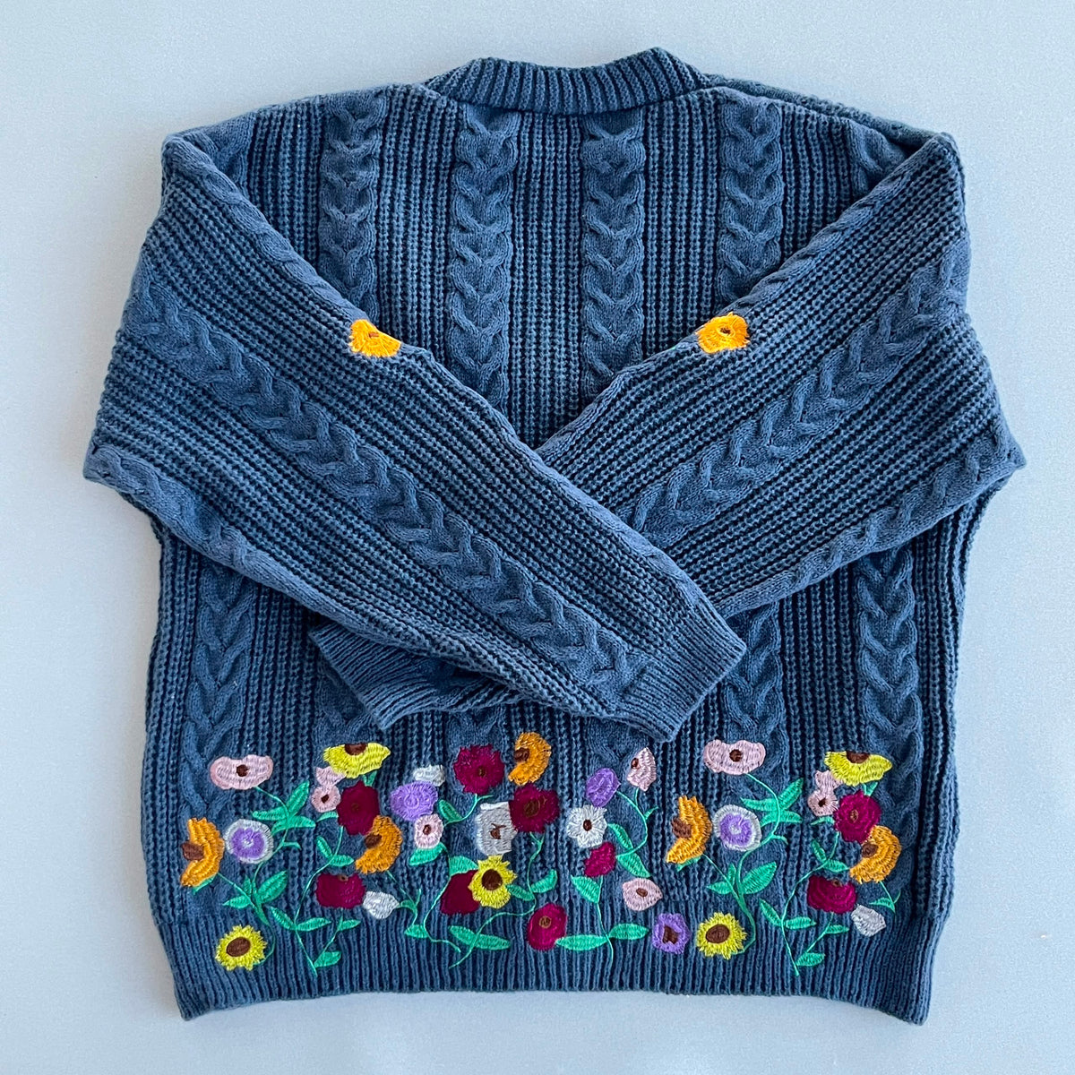 Floral Piano Blue Cardigan
