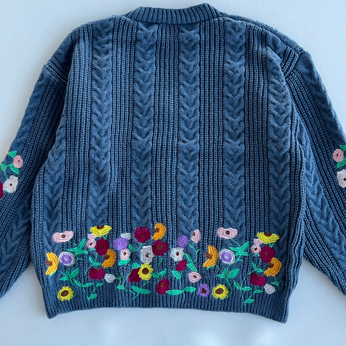 Floral Piano Blue Cardigan