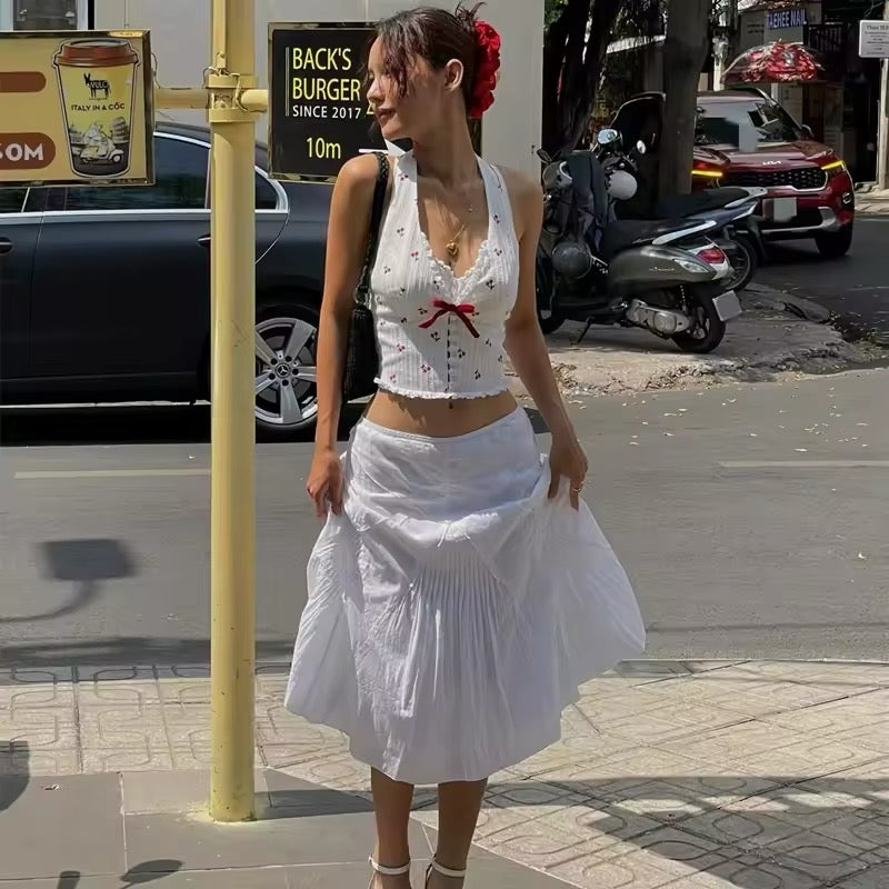 Cherry Halter Top