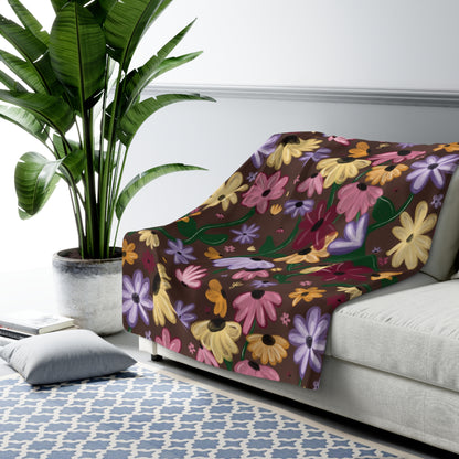 Acoustic Piano Sherpa Fleece Blanket