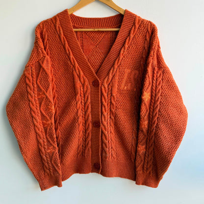 Glittery Orange Showgirl Cardigan