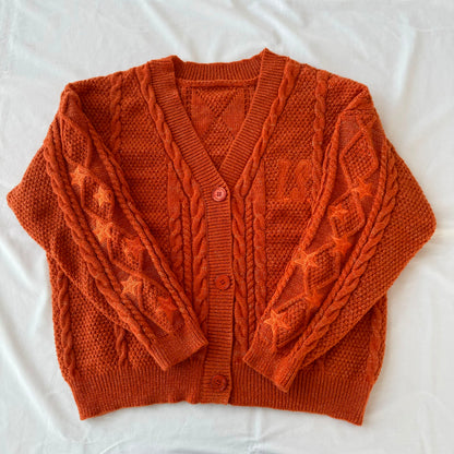 Glittery Orange Showgirl Cardigan