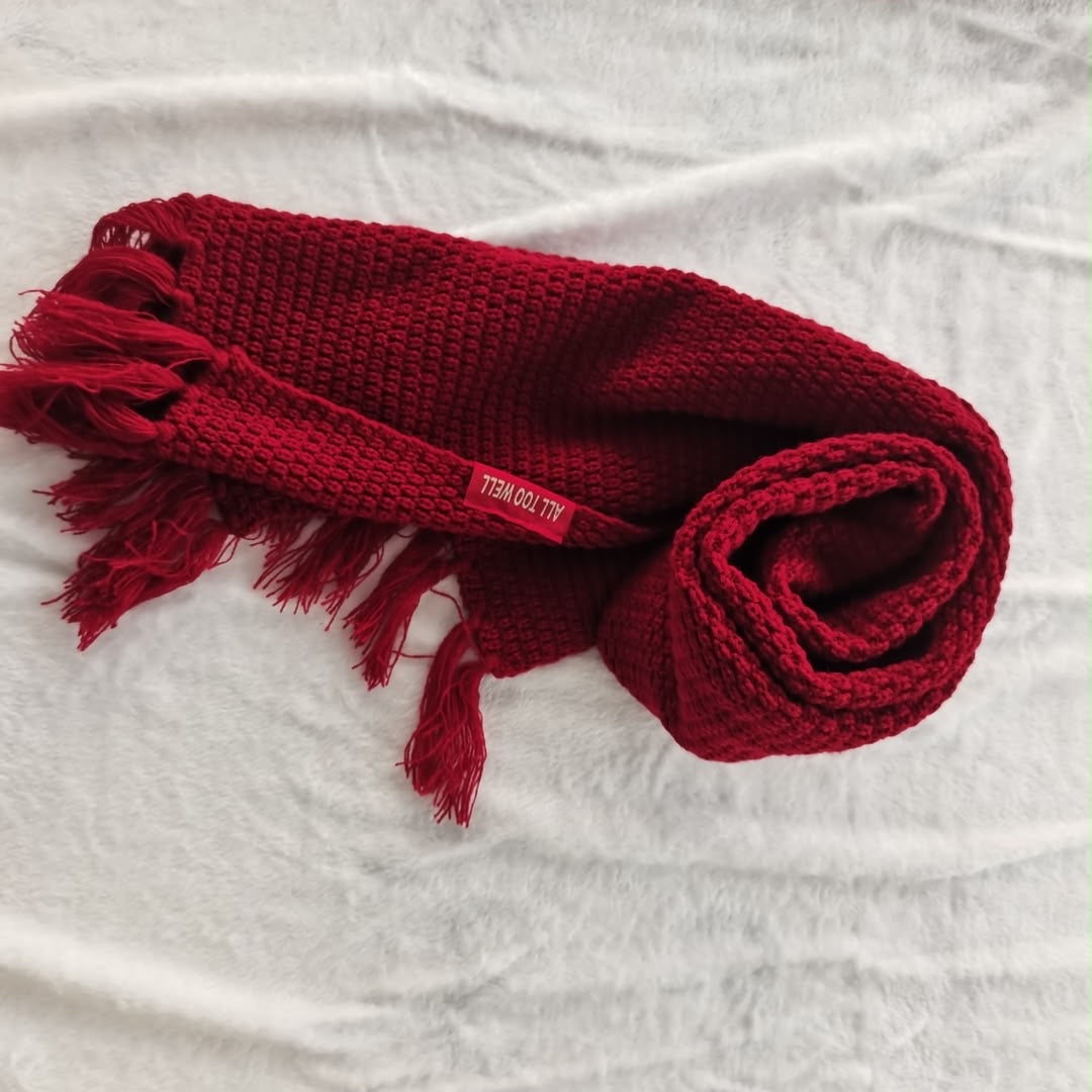 Red Knitted Scarf