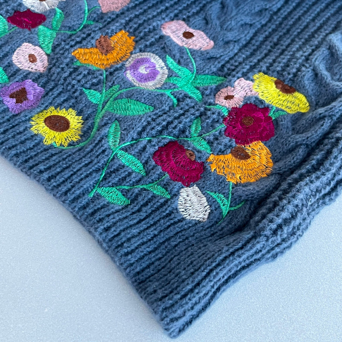 Floral Piano Blue Cardigan