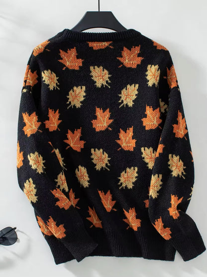 Autumn Leaves Knitted Sweater