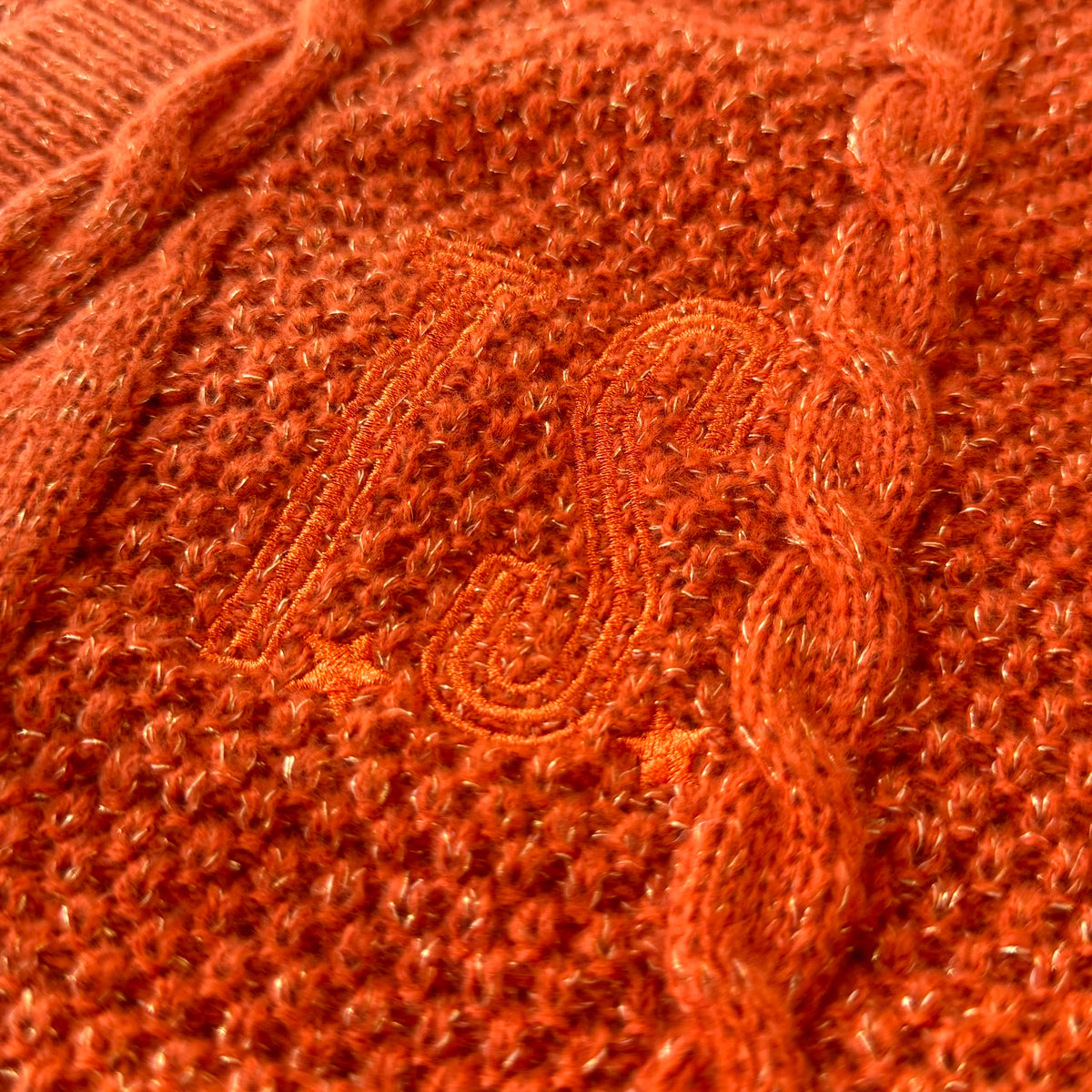 Glittery Orange Showgirl Cardigan