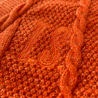 Glittery Orange Showgirl Cardigan
