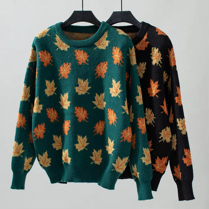 Autumn Leaves Knitted Sweater