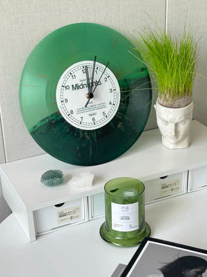 Jade Green Taylor Swift Midnights Vinyl Clock