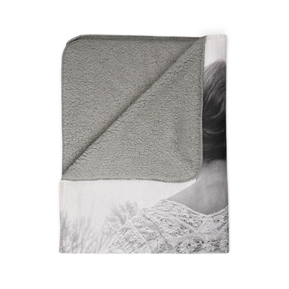 Folklore In The Trees Fleece Sherpa Blanket