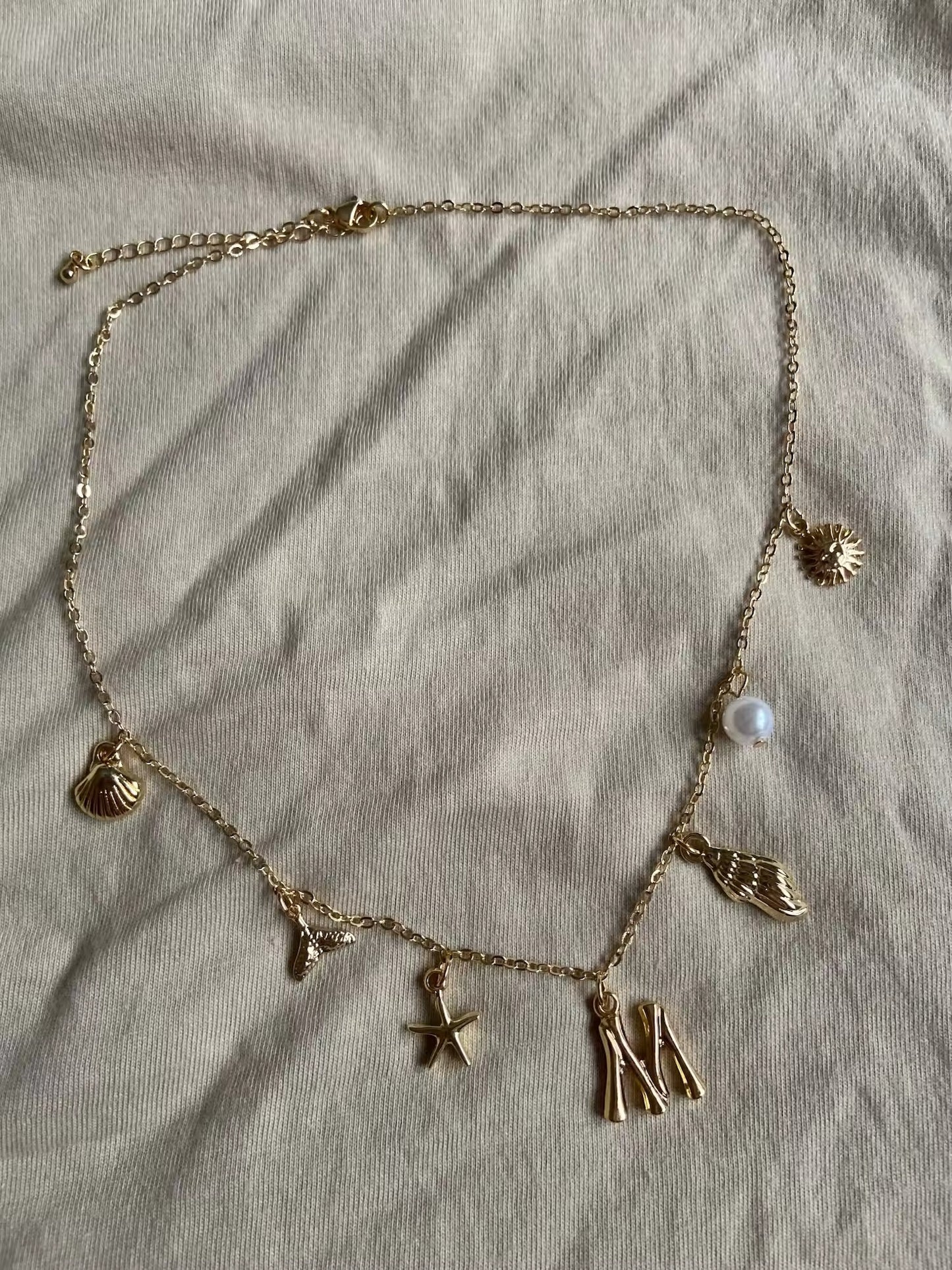 Minimalist Initial Summer Charm Necklace