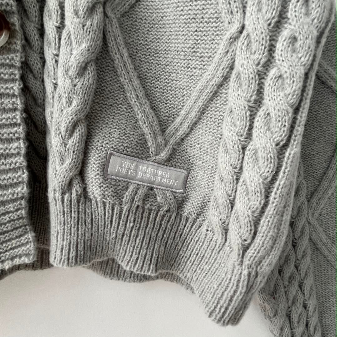 Gray Tortured Poets Cardigan