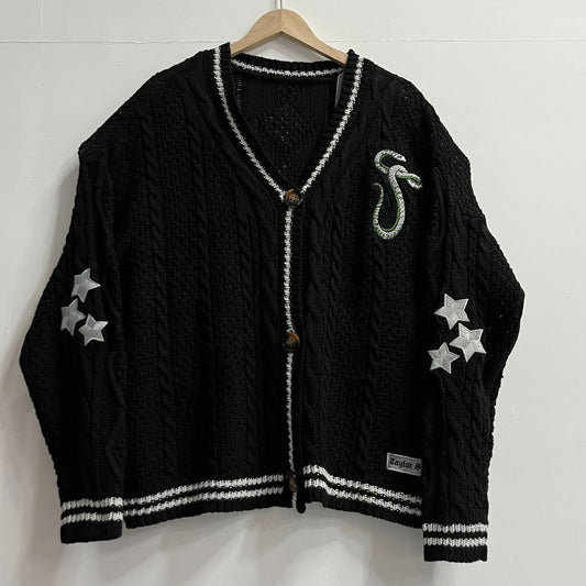 Green Silver Snake Patch Reputation Cardigan