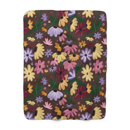 Acoustic Piano Sherpa Fleece Blanket