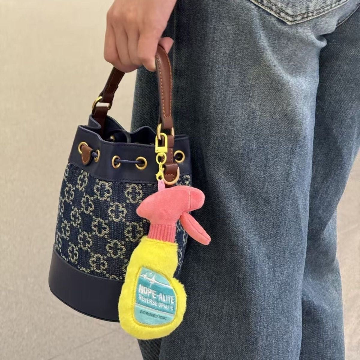 Spray Bottle Plush Keychain