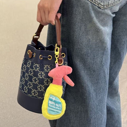 Spray Bottle Plush Keychain