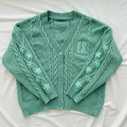 Turquoise Showgirl Cardigan