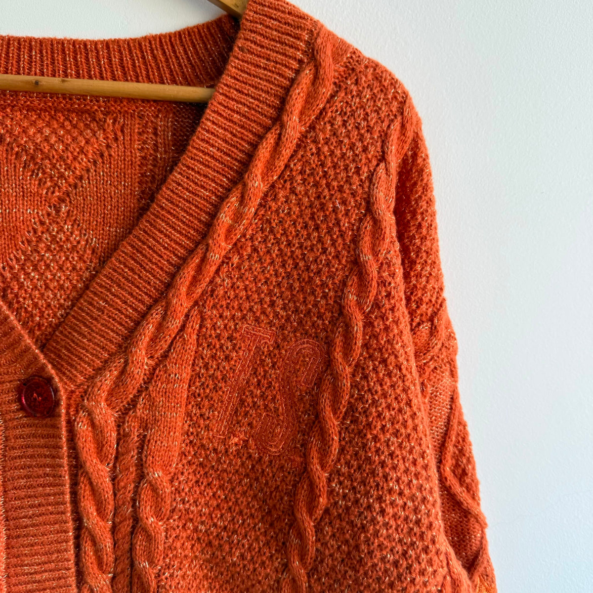 Glittery Orange Showgirl Cardigan
