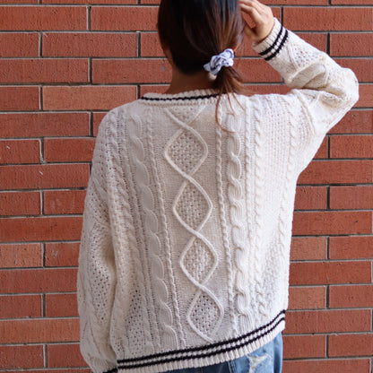 Folklore Patch Silver Stars Cream Cardigan