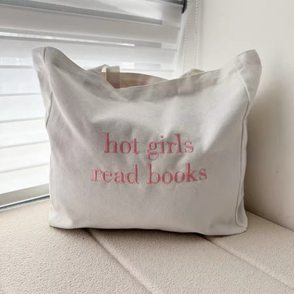 Hot Girls Read Books Tote Bag