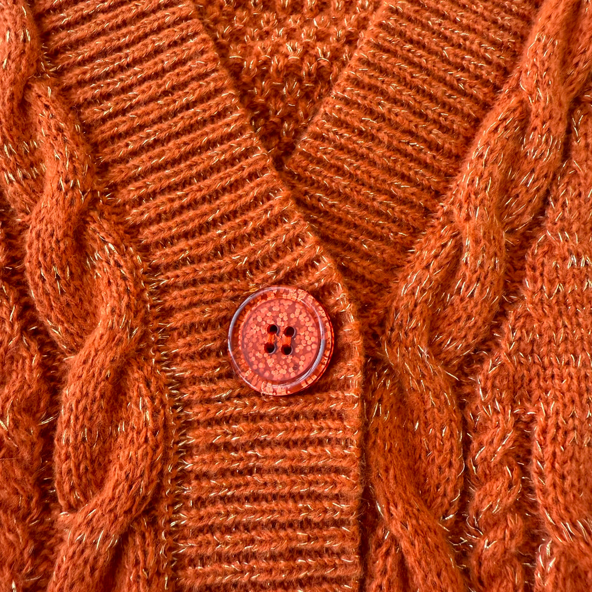 Glittery Orange Showgirl Cardigan