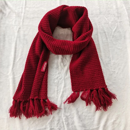 Red Knitted Scarf