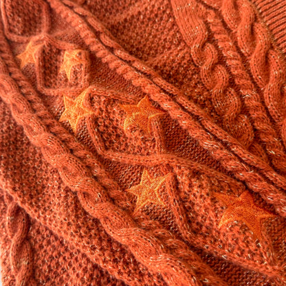 Glittery Orange Showgirl Cardigan