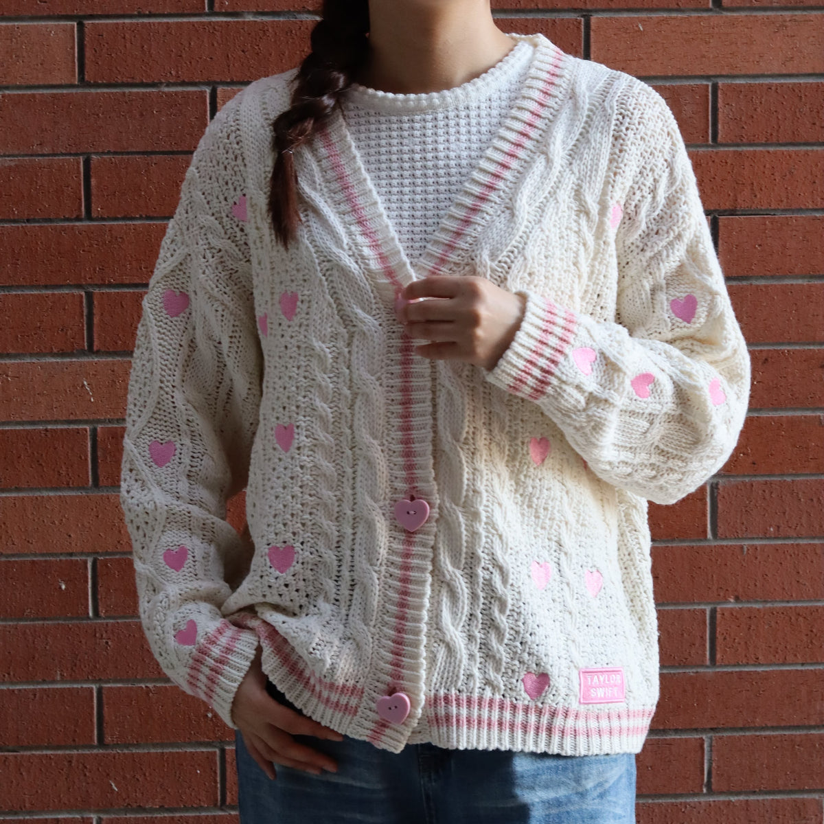 Pink Hearts Lover Cardigan
