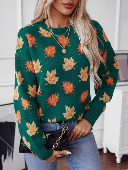 Autumn Leaves Knitted Sweater