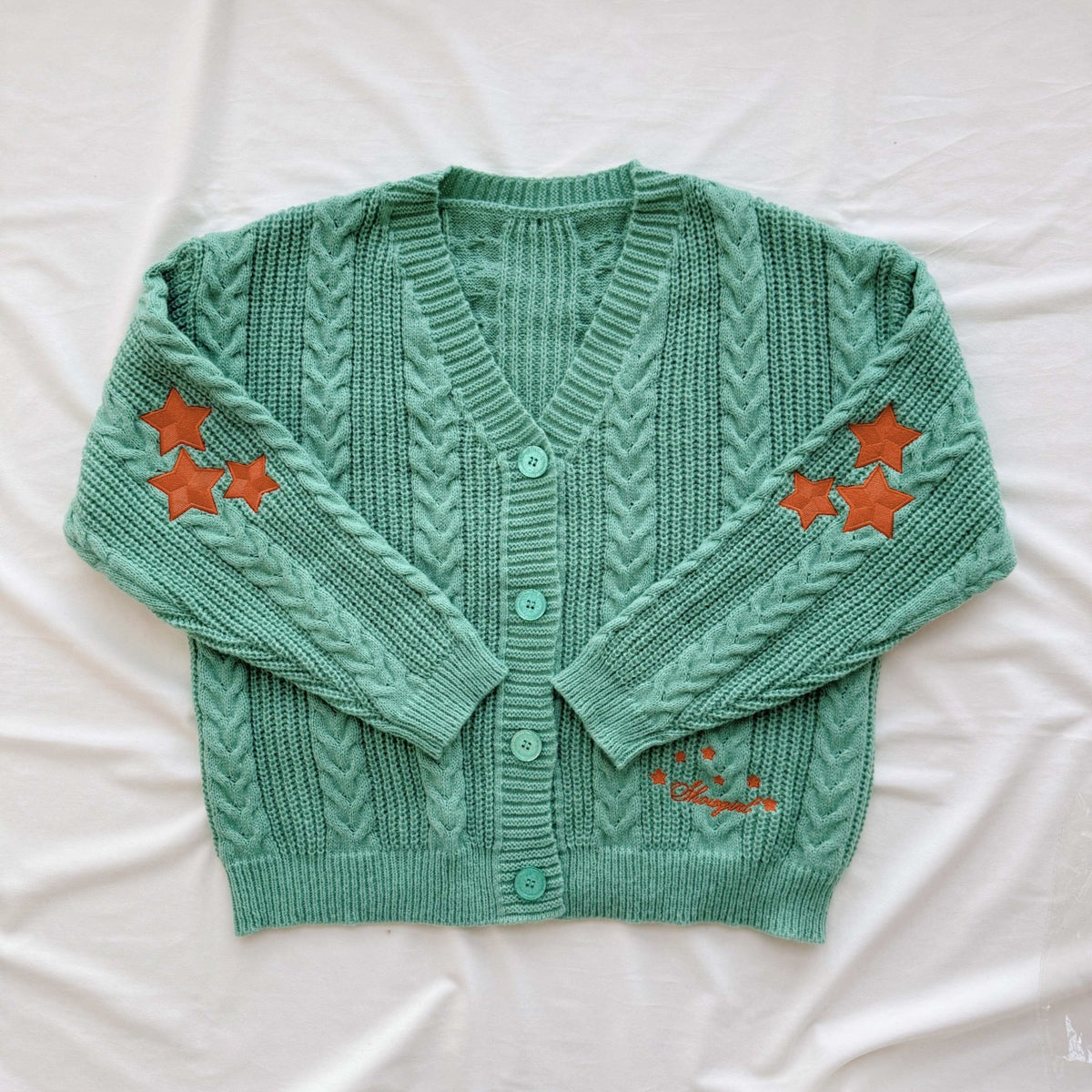 Turquoise Orange Showgirl Cardigan