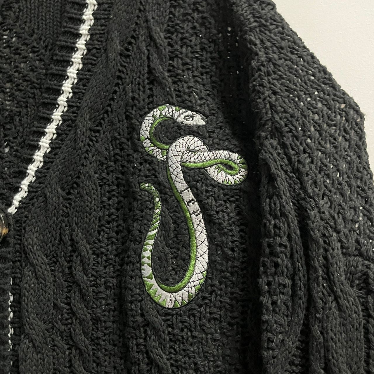 Green Silver Snake Patch Reputation Cardigan