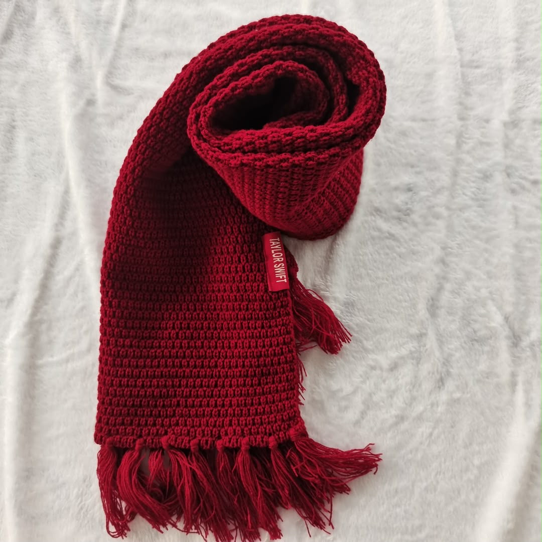 Red Knitted Scarf