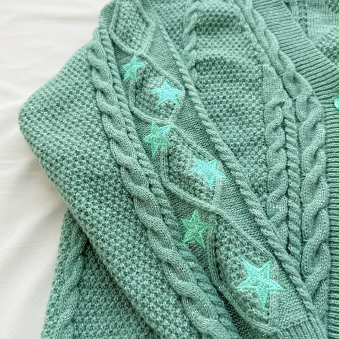 Turquoise Showgirl Cardigan