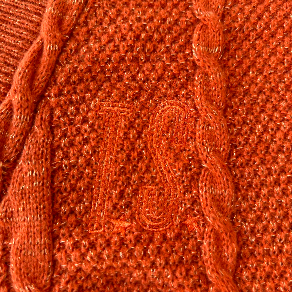 Glittery Orange Showgirl Cardigan