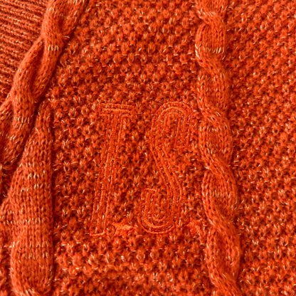 Glittery Orange Showgirl Cardigan