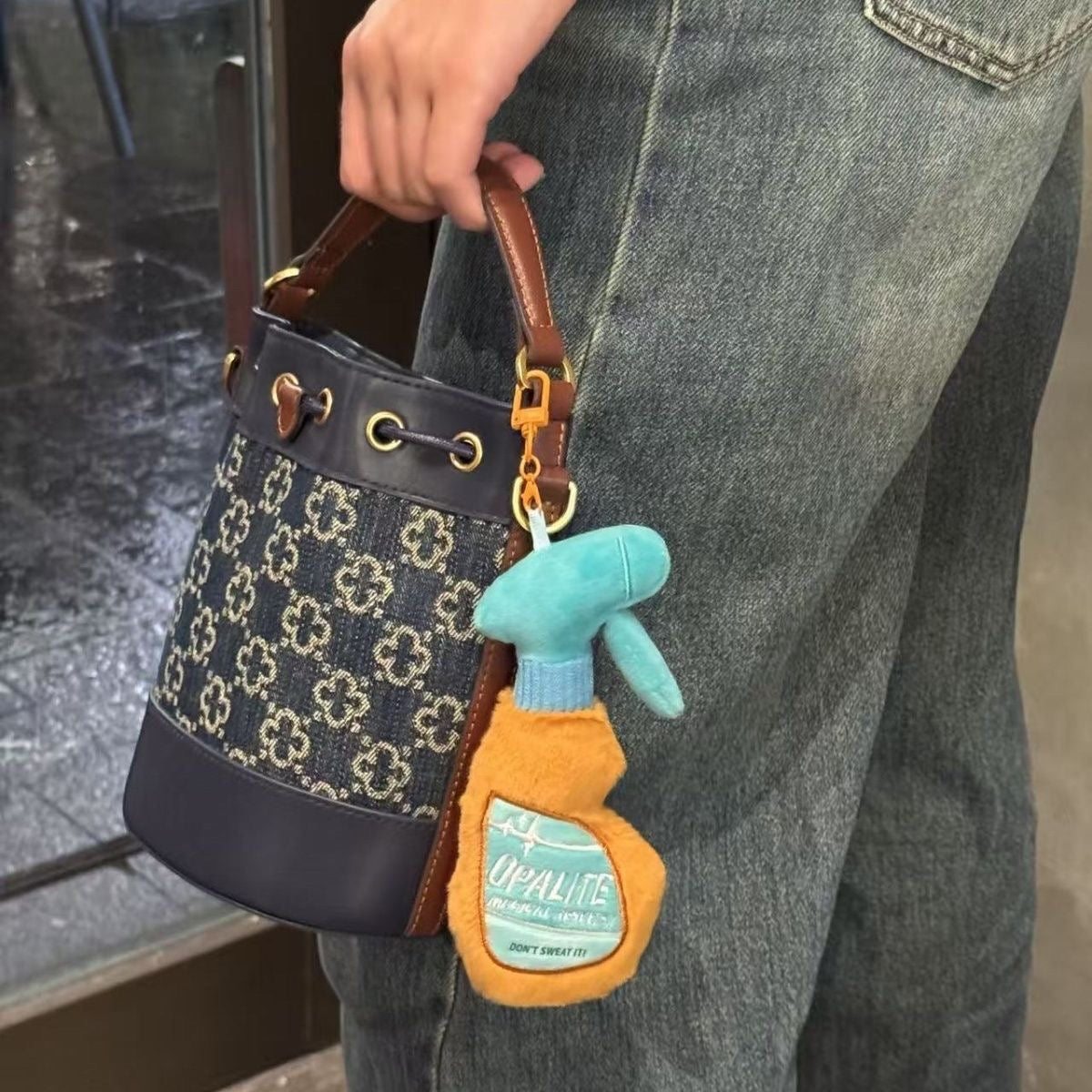 Spray Bottle Plush Keychain