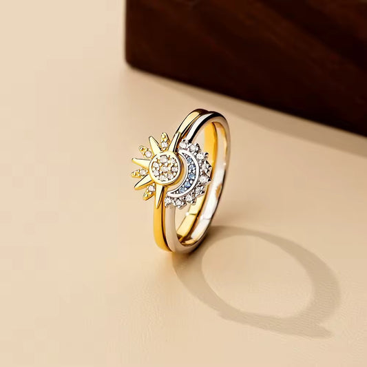 Sun and Moon Matching Rings
