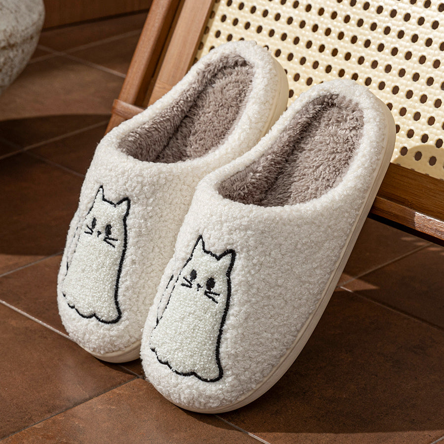 Ghost Cat Slippers