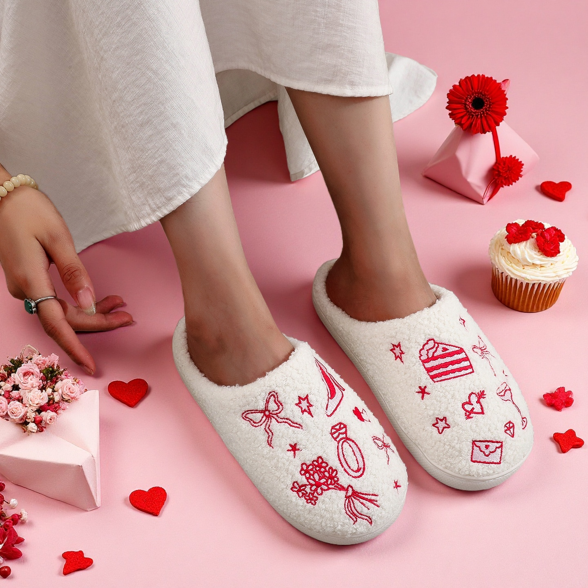 Red Girlie Slippers