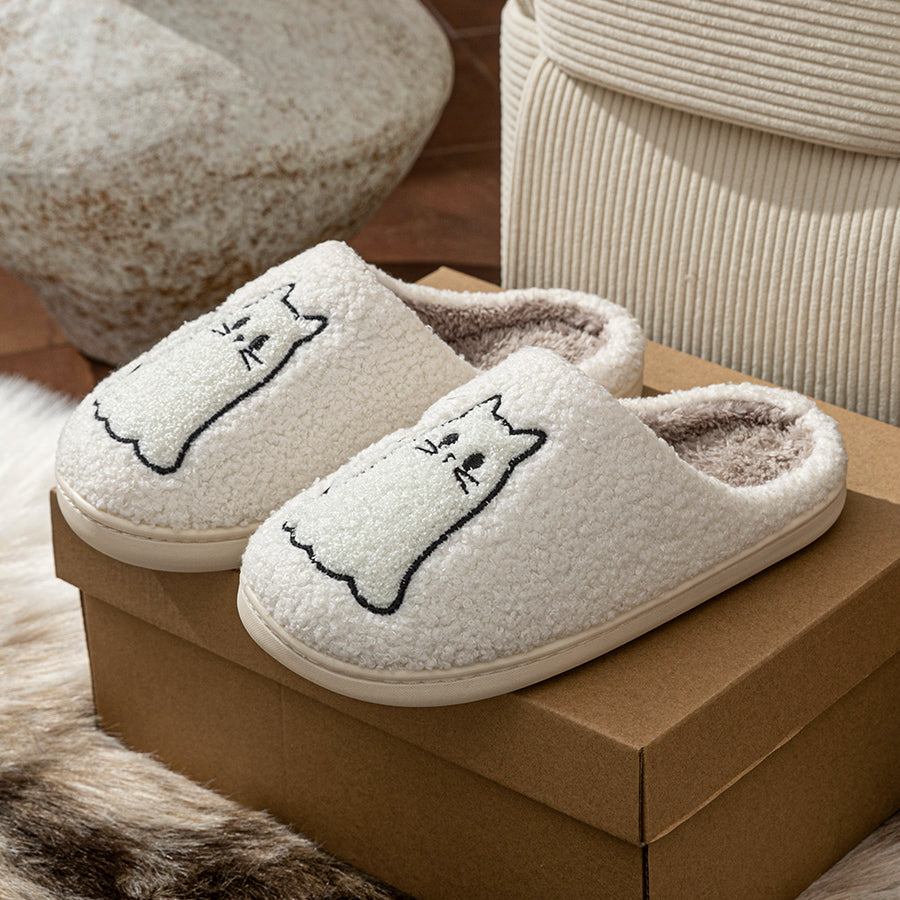 Ghost Cat Slippers