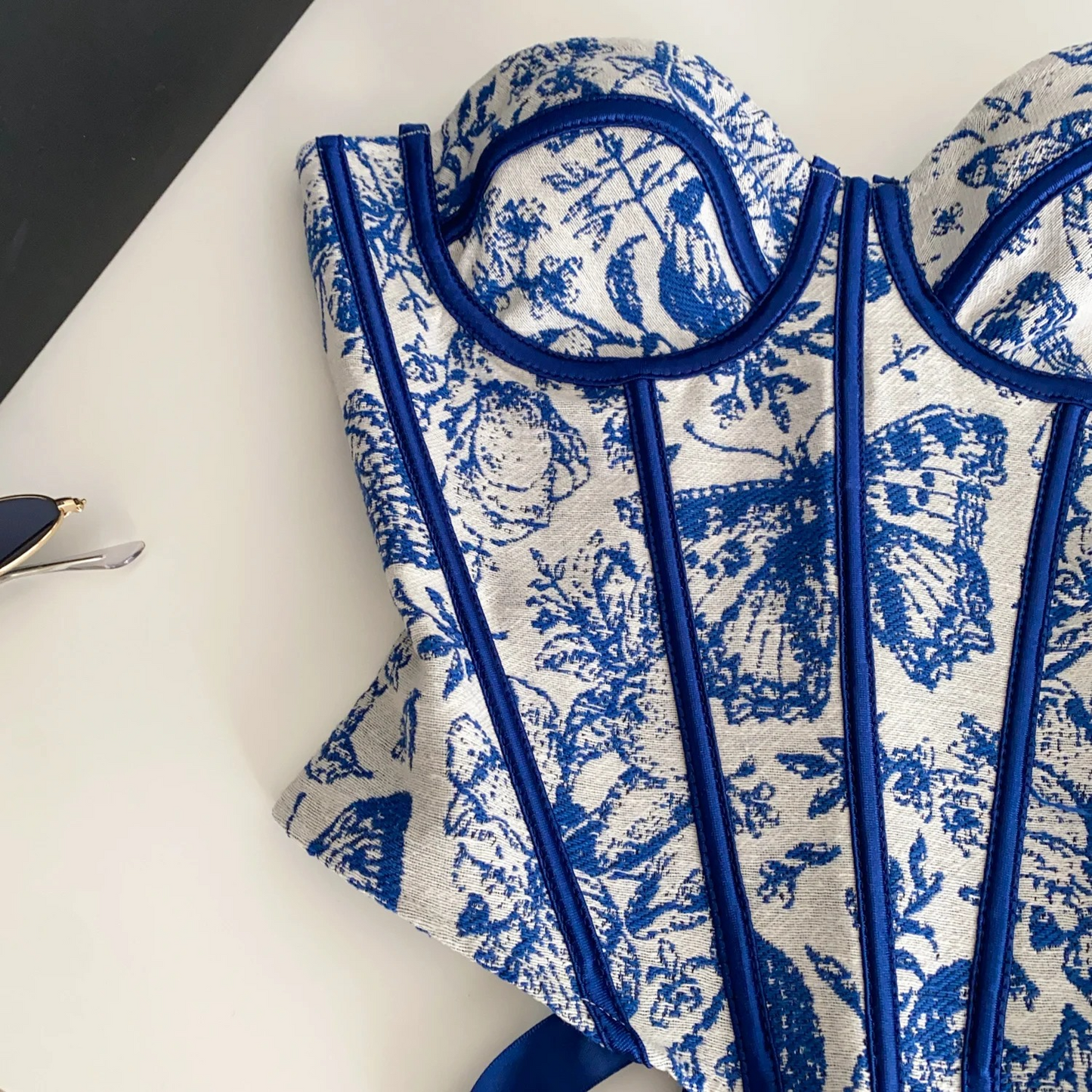 Blue Butterfly Corset