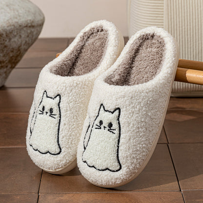 Ghost Cat Slippers