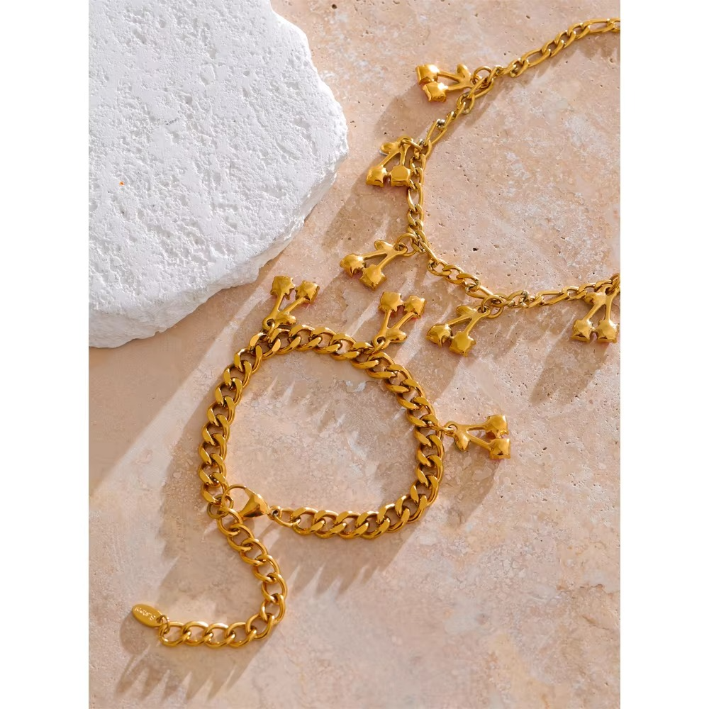 Cherry Charm Necklace & Bracelet