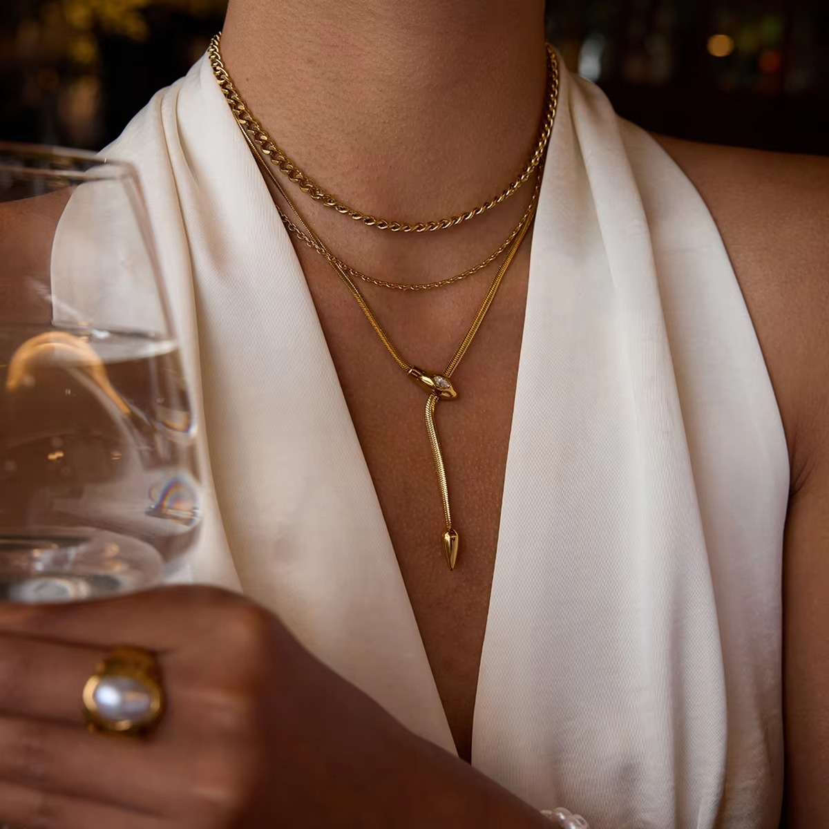 Serpentine Stackable Necklace