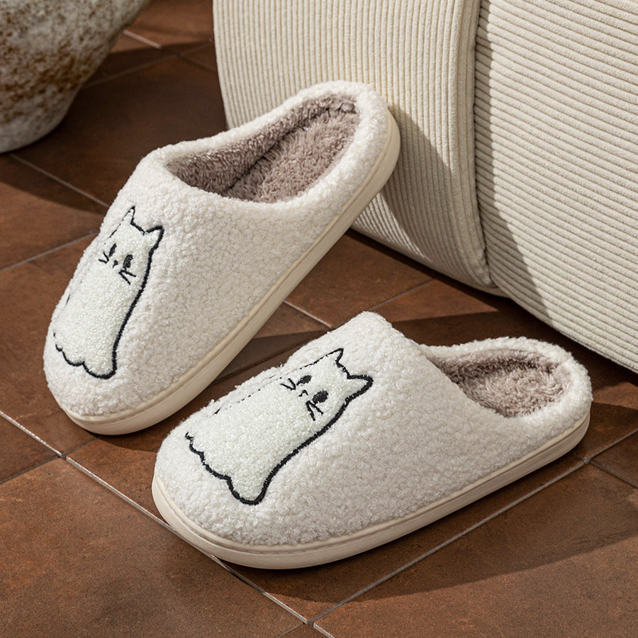 Ghost Cat Slippers