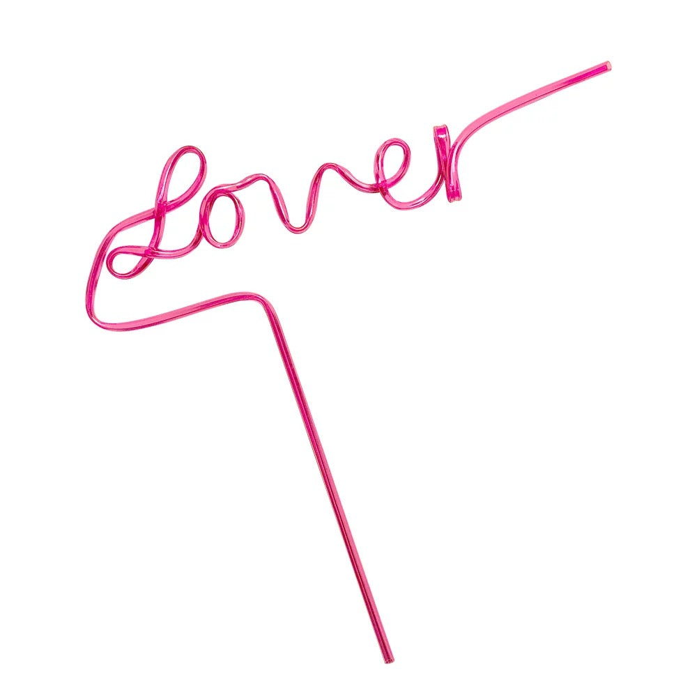 taylor swift straw with the the album name lover
